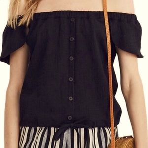 Madewell texture and thread off the shoulder top